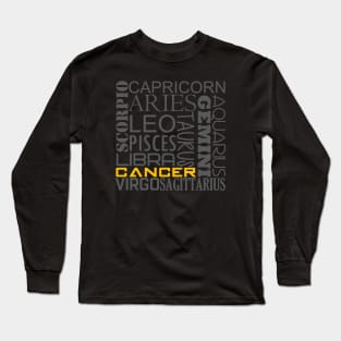 Cancer Zodiac Montage Long Sleeve T-Shirt